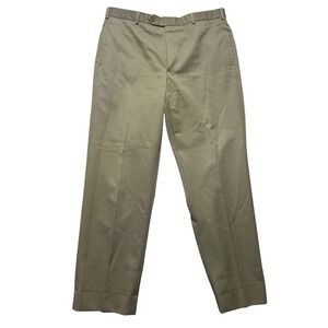 Brooks Brothers 346 Madison Fit Men's Wool Dress Pants Khaki W35 L30
